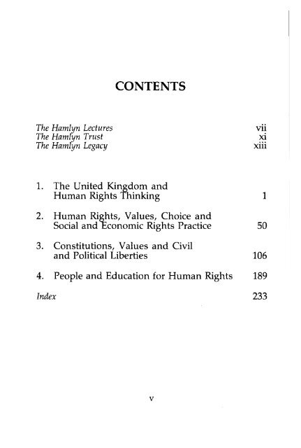 The United Kingdom and Human Rights - College of Social ...