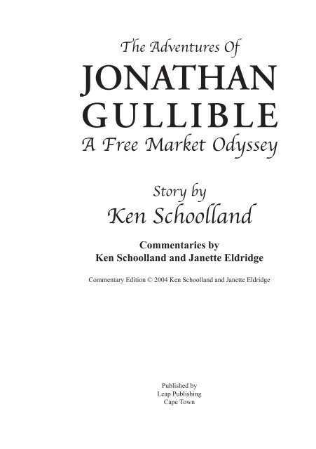 The Adventures of Jonathan Gullible - Bastiat Institute