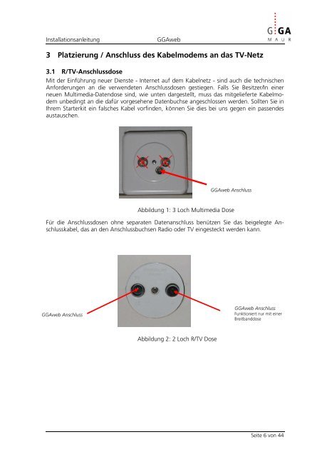 GGAweb Installationsanleitung - GGA Maur