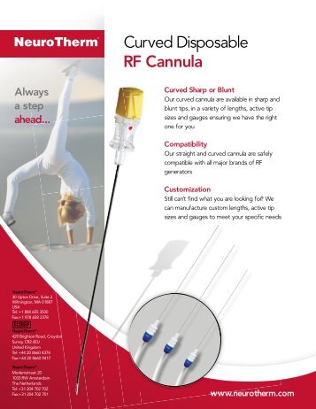 Curved Disposable RF Cannula - NeuroTherm