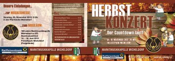 Programmflyer Herbstkonzert - Micheldorf