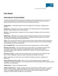 IT Retail Sheet - San Francisco International Airport