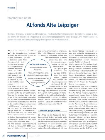 PRODUKTPRÜFUNG ITA ALfonds Alte Leipziger