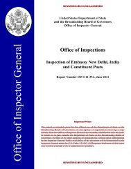 Embassy New Delhi, India and Constituent Posts - OIG - US ...