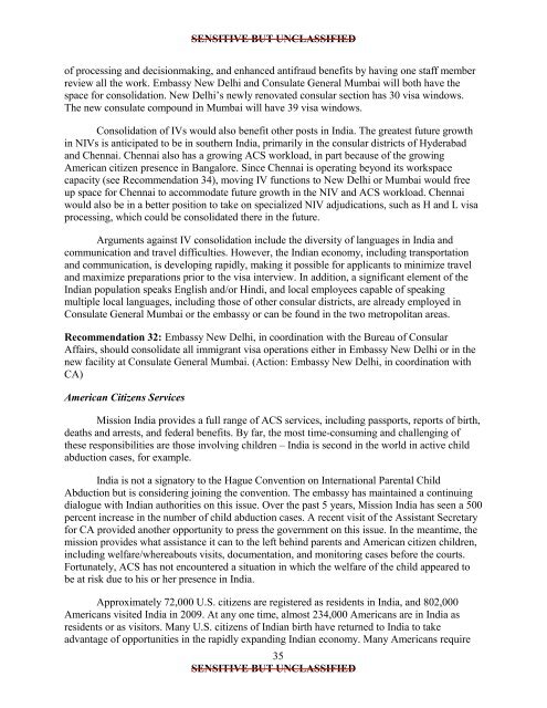 Embassy New Delhi, India and Constituent Posts - OIG - US ...