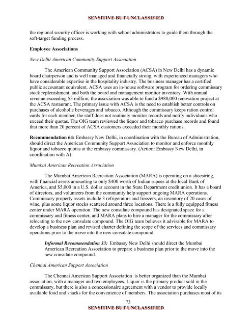 Embassy New Delhi, India and Constituent Posts - OIG - US ...