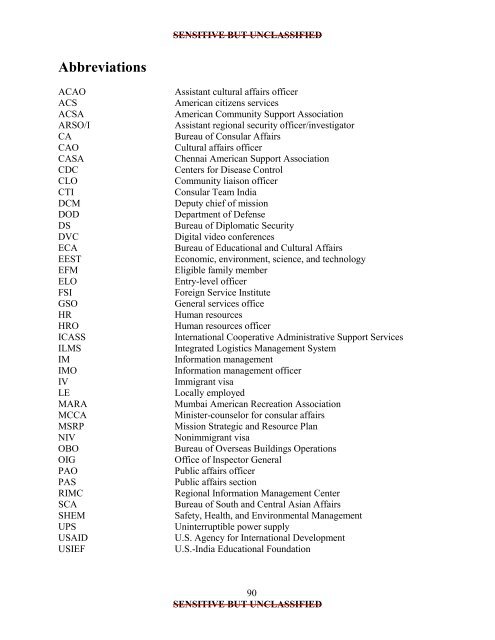 Embassy New Delhi, India and Constituent Posts - OIG - US ...