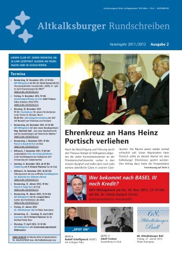 Ausgabe 2-2011/2012 - Altkalksburger Vereinigung