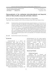 Pharmacokinetics of the combination hydrochlorothiazide and ...
