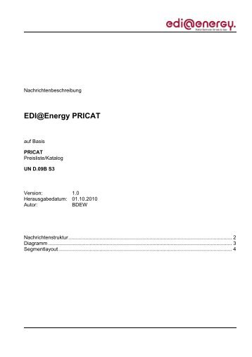 EDI@Energy PRICAT