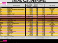 COUNTRY PANEL SPECIFICATION - Gfk