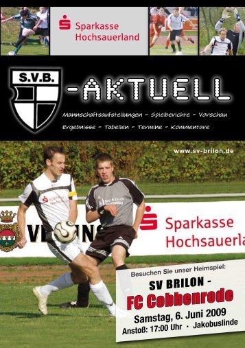 12. Ausgabe 2008/2009 von SVB-aktuell als - SV 20 Brilon