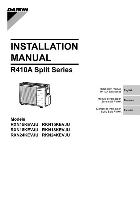 INSTALLATION MANUAL - Daikin AC