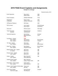 FSAE Discussion Notes - Michigan Turn Marshals