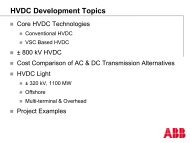 HVDC Development Topics