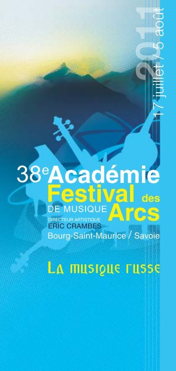 Brochure 2011 - Académie Festival des Arcs