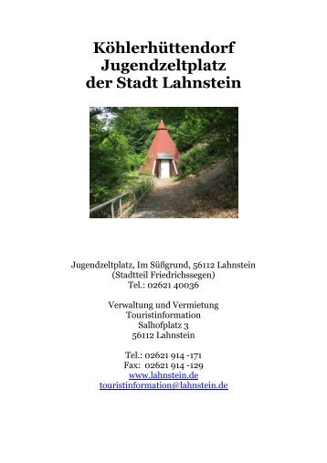 Info Mietpreis Jugendzeltplatz - Lahnstein