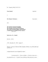R. v. Zundel, [1992] 2 S.C.R. 731 Ernst Zundel Appellant v. Her ...
