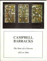 Page 1 I CAMPBELL BARRACKS The Story of a Caserne 1937 to ...