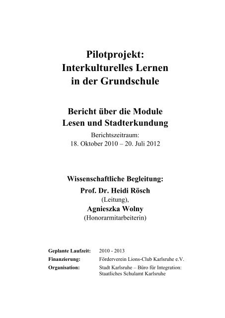 Interkulturelles Lernen In Der Grundschule Padagogische