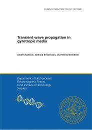 Transient wave propagation in gyrotropic media - Lund Institute of ...