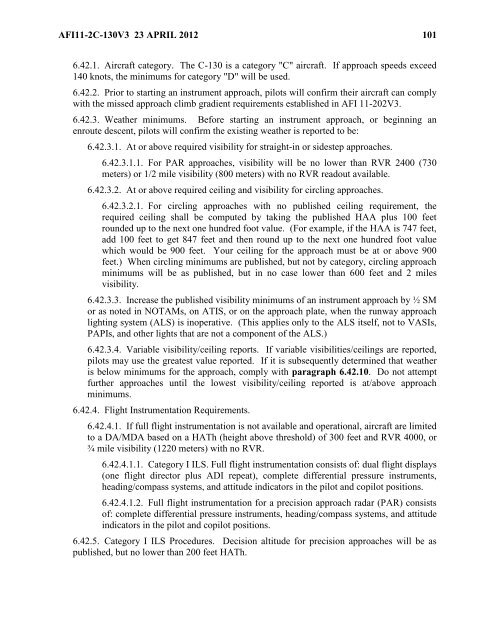 AFI 11-2C-130v3 - BITS