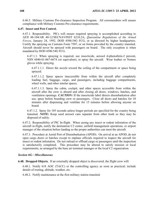 AFI 11-2C-130v3 - BITS