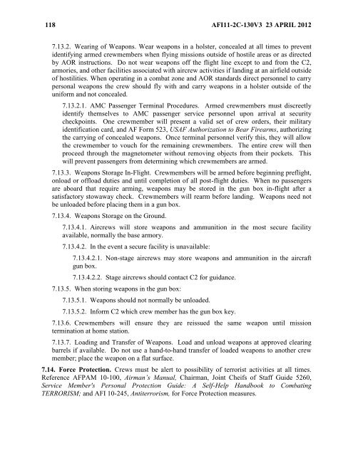 AFI 11-2C-130v3 - BITS