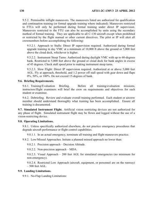 AFI 11-2C-130v3 - BITS