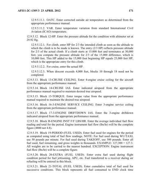 AFI 11-2C-130v3 - BITS