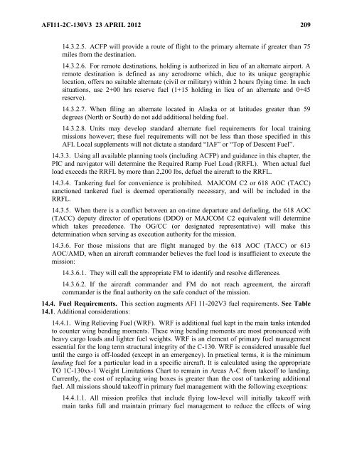 AFI 11-2C-130v3 - BITS