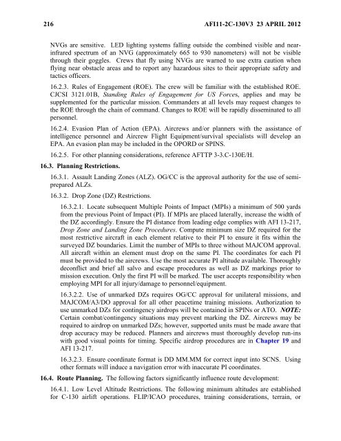 AFI 11-2C-130v3 - BITS