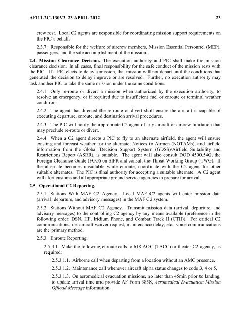 AFI 11-2C-130v3 - BITS