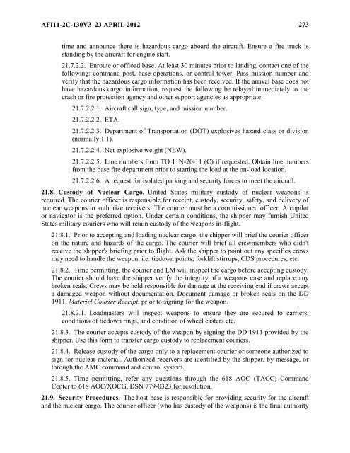 AFI 11-2C-130v3 - BITS