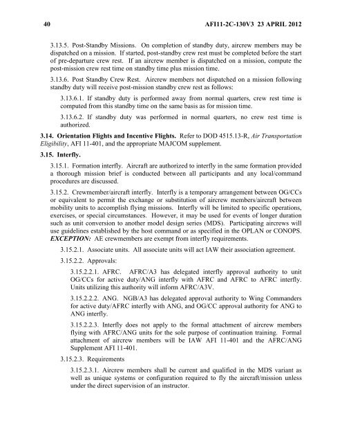 AFI 11-2C-130v3 - BITS