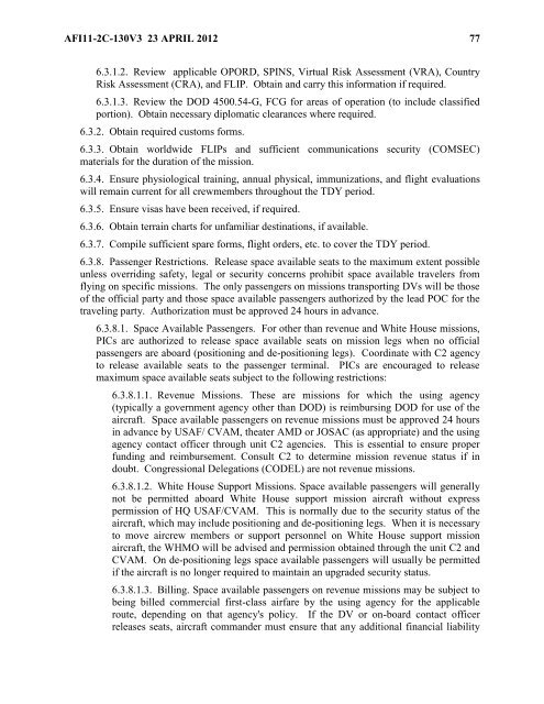 AFI 11-2C-130v3 - BITS