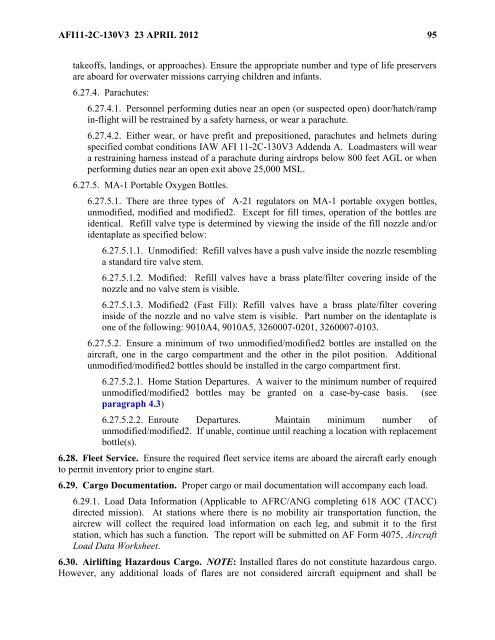 AFI 11-2C-130v3 - BITS