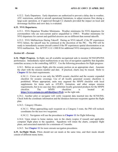 AFI 11-2C-130v3 - BITS