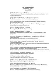 List of Presentations Prof. Dr. A. Grün (June 2009) - IDB - ETH Zürich