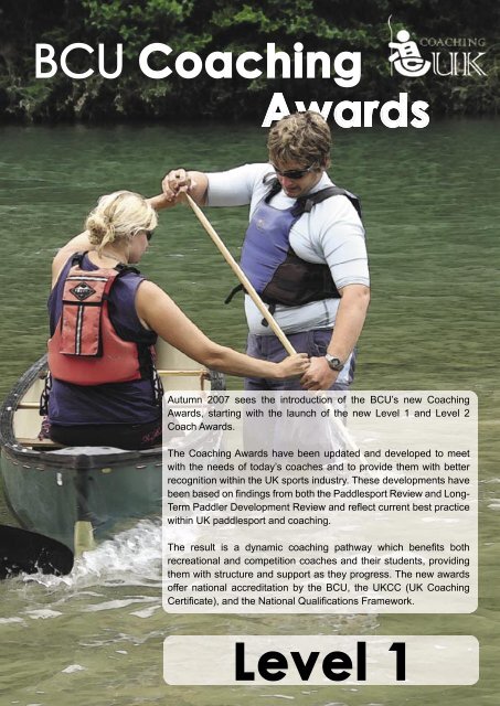 Level 1 Certificate in Coaching Paddlesport - Overview