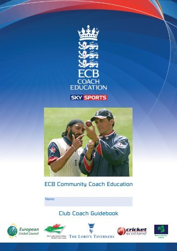 ECB COACH WORKBOOK.indd - Sports Mentoring