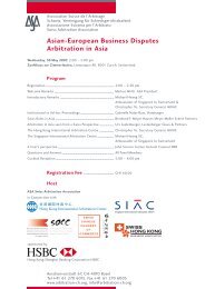 Asian-European Business Disputes. Arbitration in Asia - May 30 ...
