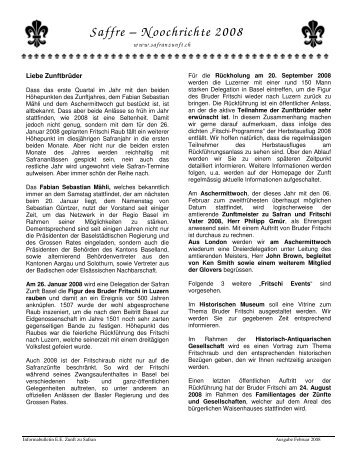 Saffrenoochrichte 2008.pdf - Zunft zu Safran