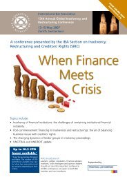 When Finance Meets Crisis - International Bar Association
