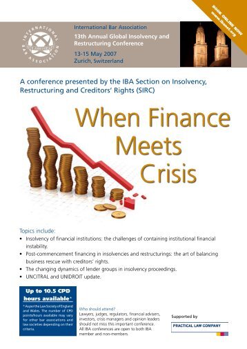 When Finance Meets Crisis - International Bar Association