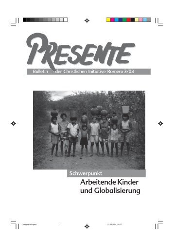 Arbeitende Kinder und Globalisierung - Christliche Initiative Romero ...