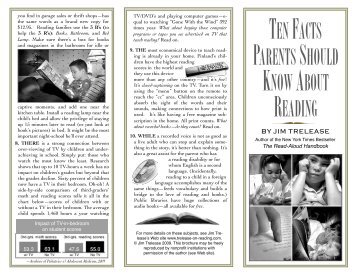 Ten Facts Parents Should Know about Reading - Jim Trelease