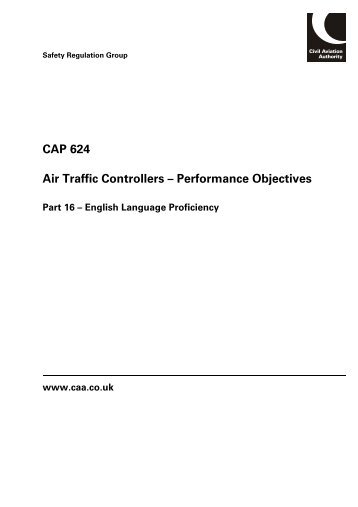 CAP 624 - Air Traffic Controllers - Civil Aviation Authority