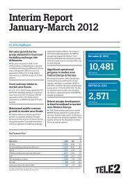 Interim Report January–March 2012 - Tele2