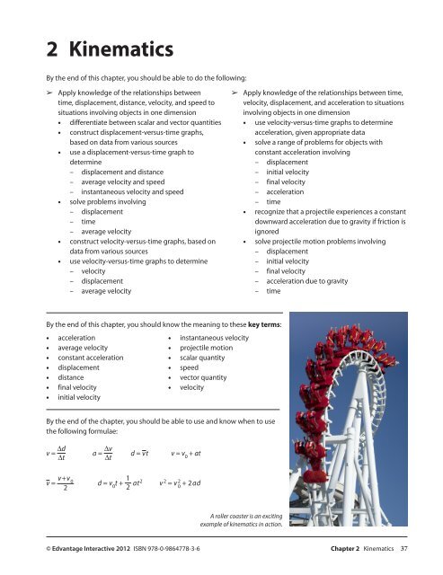 2 Kinematics - BC Science Physics 11